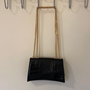 Billini mini bag - crocodile pattern with gold hardware